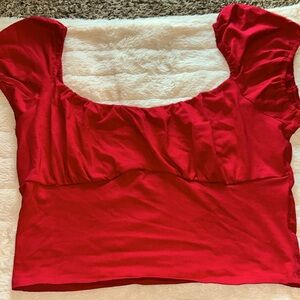 Red crop top